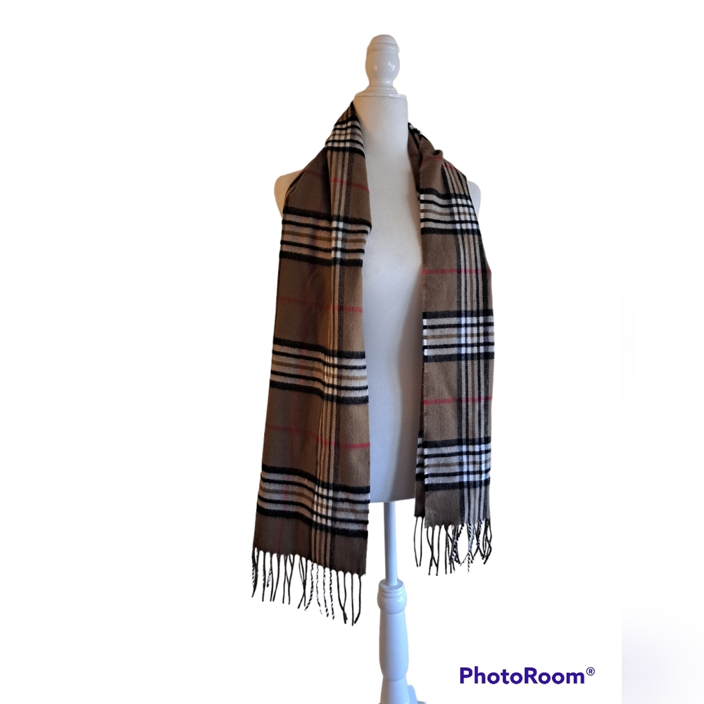 Cashmere plaid scarf